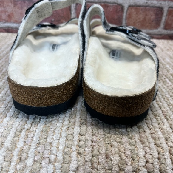 Birkenstock Arizona shearling wool sandals men’s Sz 12 - Picture 3 of 9